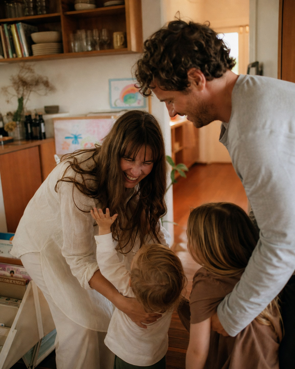 A family together at home